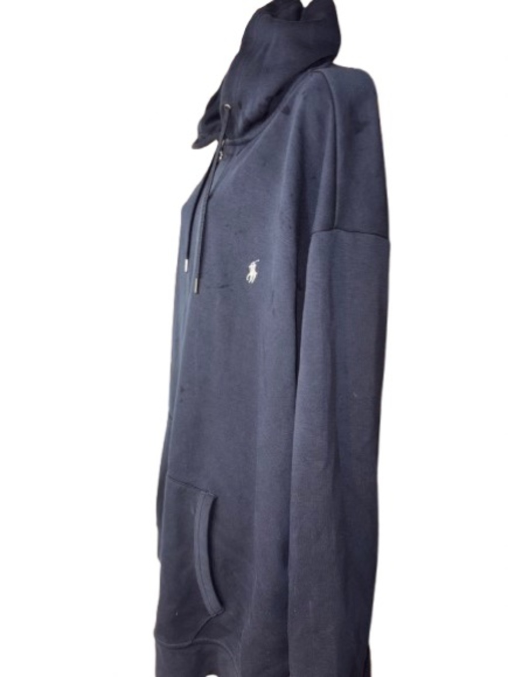 Ralph Lauren Double Knit Navy Blue Hooded jacket 3x - Picture 3 of 9